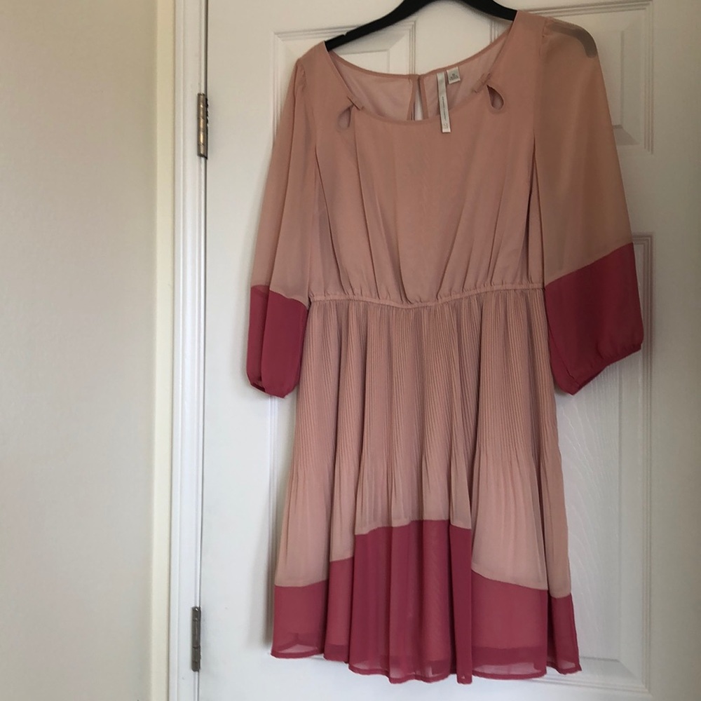 Lauren Conrad cream pink dress.